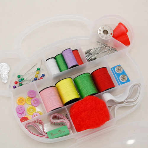 Teddy Bear Sewing Set Half Ring Set Thread Needle Sewing Thread