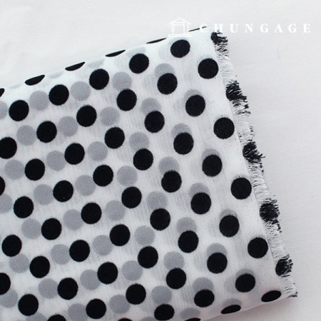 Wide Chiffon Hooking Dot Polka Dots