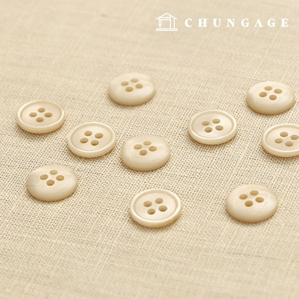 Plastic coat button dress shirt suit blouse yoke color button 11mm sand beige 46013