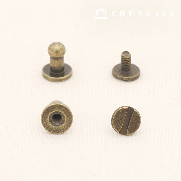 Saltledge bag accessory fastening screw fastening 4mm antique gold 73579