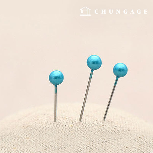 Hour pin mini ball bead pin pearl blue 58372