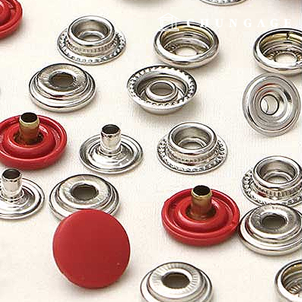 Dot Button Snap Metal Lid Jachet Jumper Snap Color Plastic 15mm Red 47427