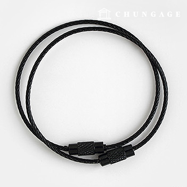 Keyring Oring Macrame Oring Toy Wire Black 56048