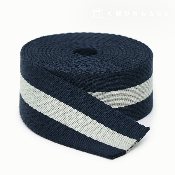 Waving strap bag strap webbing strap two colors key point 38mm navy ivory 48048