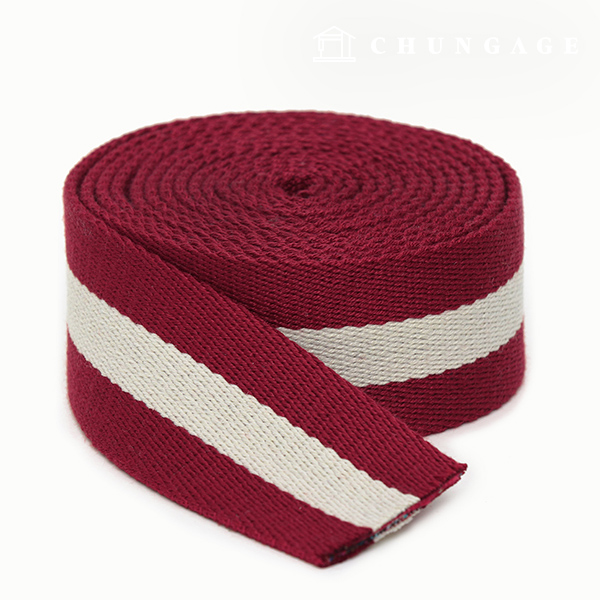 Waving strap bag strap webbing strap two colors key point 38mm red ivory 48048