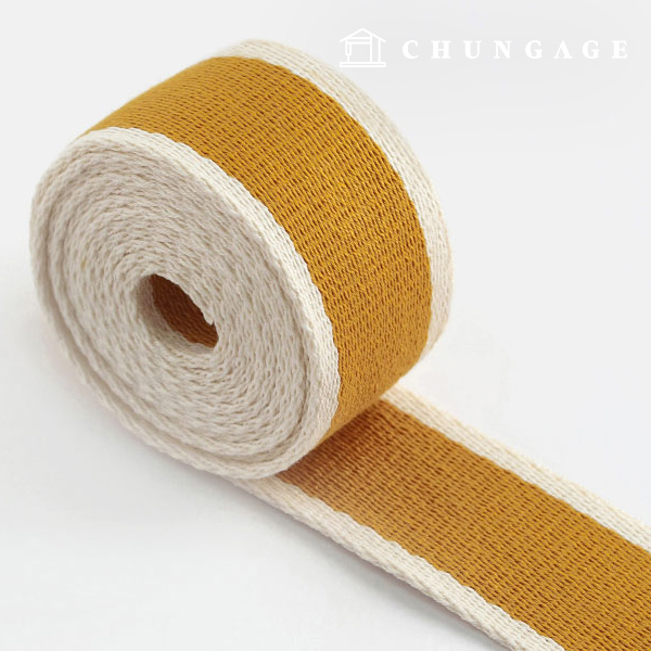 Waving strap bag strap webbing strap two tone line 38mm golden yellow 59034