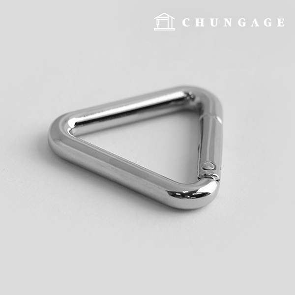 Open key ring triangle ring triangle ring Macrame ring open key ring triangle Silver 25mm 51147