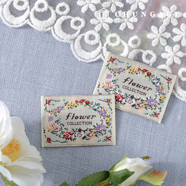 Cotton label double-folded decorative label floral special limited romance garden small 58622