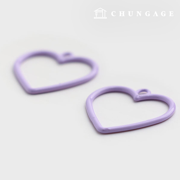 Charm decoration heart ring baby lavender 54554