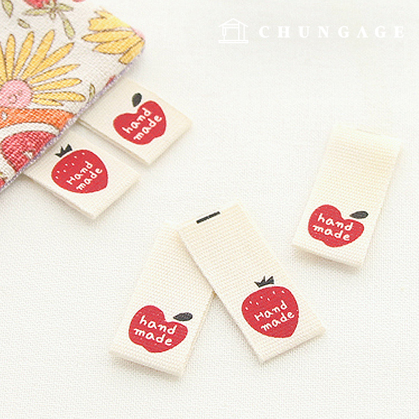 Cotton label insert label double sided handmade fruit 60154