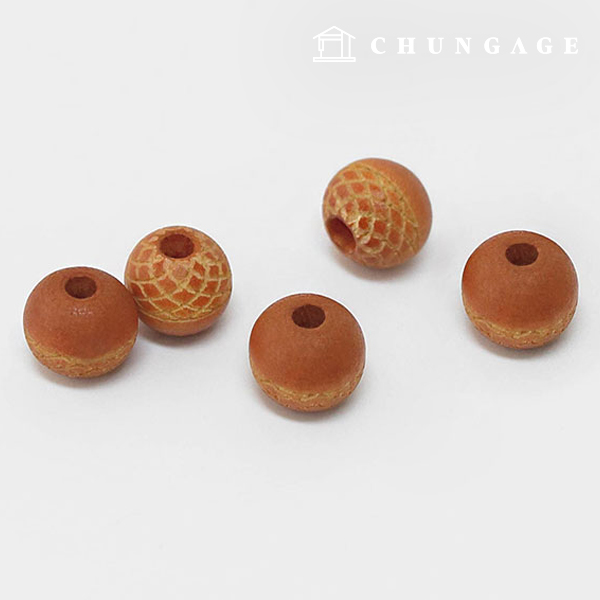 String Bell Clothing Accessories Strap Adjustment Acorn Shape Wooden Bead 10mm Caramel 60930