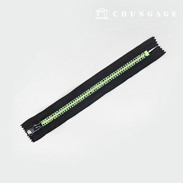 Roll zipper plastic zipper home fashion zipper alphabet zipper 20cm neon green 60784