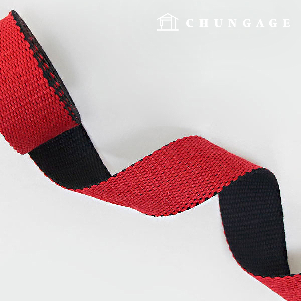 Waving strap bag strap webbing strap Red&Black double-sided strap 30mm 60775