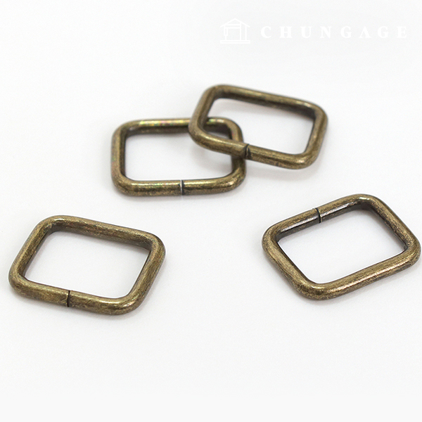 Square Ring Bag ㅁRing Antique Gold 20mm 82492