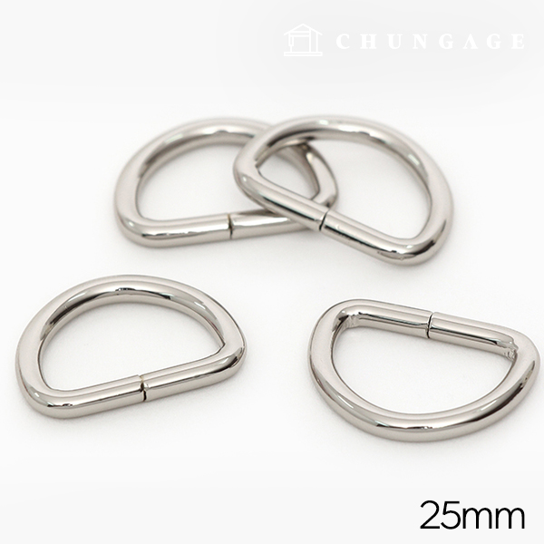 Dring Bag Accessories Bag Strap Connector Basic 25mm Silver 47472