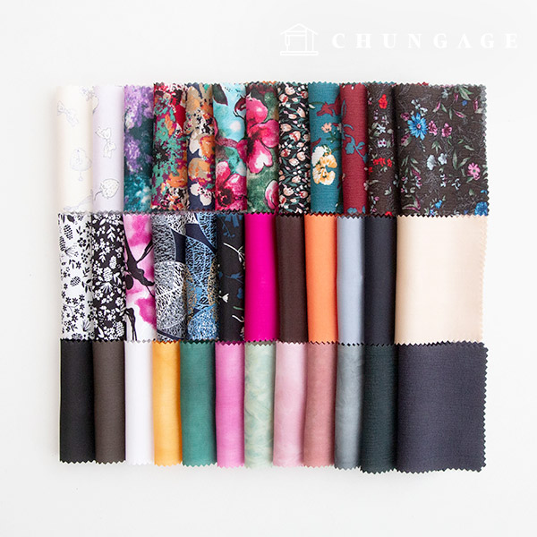 36 types of rayon fabric, floral pattern, flower, animal, plain fabric