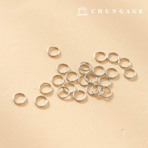 Oring large key ring accessory link 1cm Oring Silver 25 Pieces