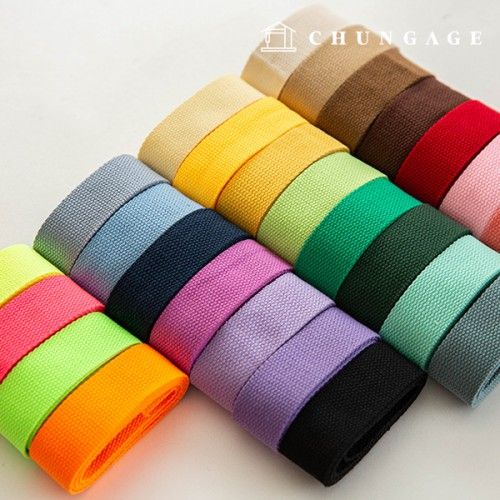 Waving strap Color webbing strap Eco Bag bias bag strap 30mm 27 types