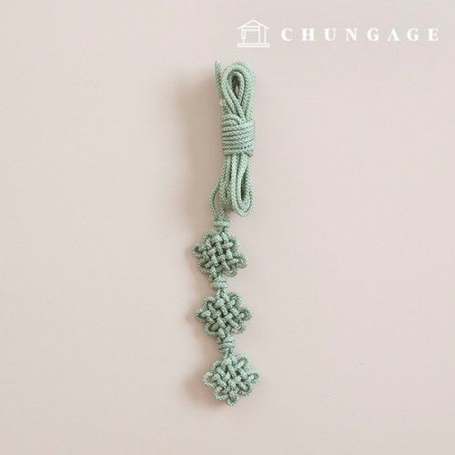 Traditional knot three-step chrysanthemum knot 16 green