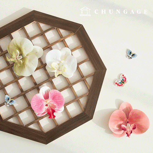 Furoshiki package 4 types of artificial flowers