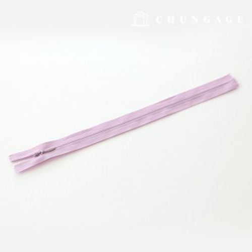 Console Zipper Single Sol Zipper Hidden Zipper 25cm Light Purple