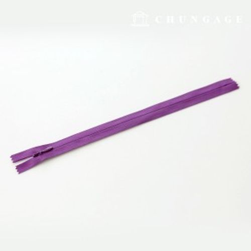 Console Zipper Single Sol Zipper Hidden Zipper 25cm Purple