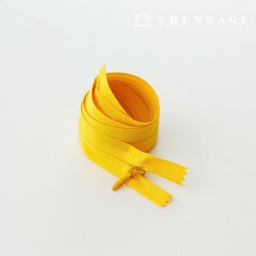 Console Zipper Single Sol Zipper Hidden Zipper 60cm Yellow