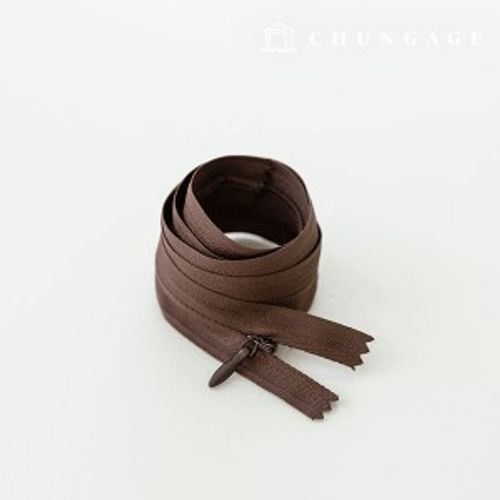 Console Zipper Single Sol Zipper Hidden Zipper 60cm Brown