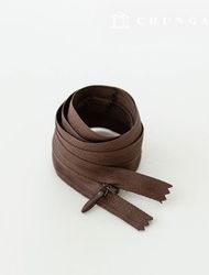 Console Zipper Single Sol Zipper Hidden Zipper 60cm Brown