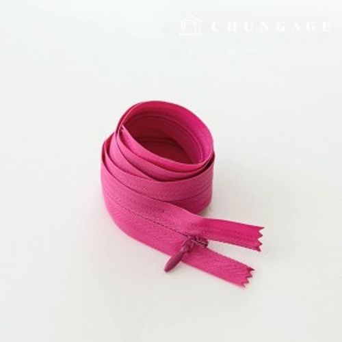 Console Zipper Single Sol Zipper Hidden Zipper 60cm Hot pink