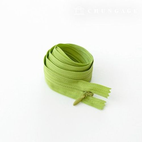 Console Zipper Single Sol Zipper Hidden Zipper 60cm Yellow green