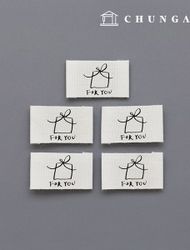 Double sided cotton label gift 5pcs