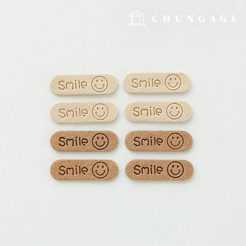 Leather Label Vintage Round Smile 2 types