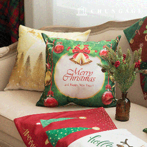 Christmas Cushion Cover Year-End Party Jingle Bell