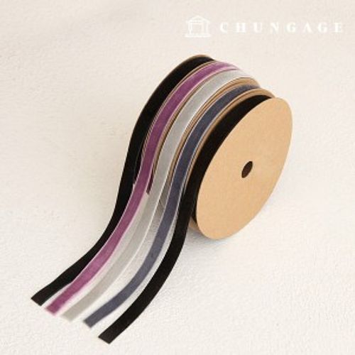 Ribbon Tape Cross Section Velvet Packaging Ribbon Ribbon Craft String 10mm Purple Black 5 Types 1 Yard