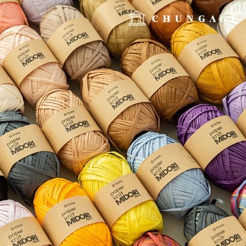 Paper Thread Midori Summer Knitting Thread Rattan Korean Paper Thread Paper Yarn Crochet Needle Hand Knitting Midori Thread 51Color