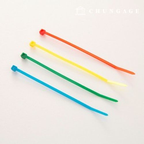 Color Cable Tie Wire Organizer Fixing 10cm 10Piece Acrylic Charm Key Ring Making