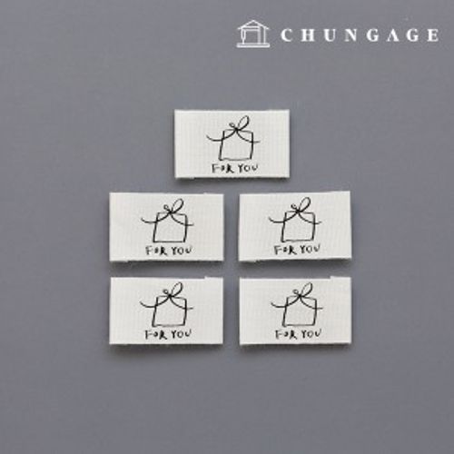 Double sided cotton label gift 5pcs