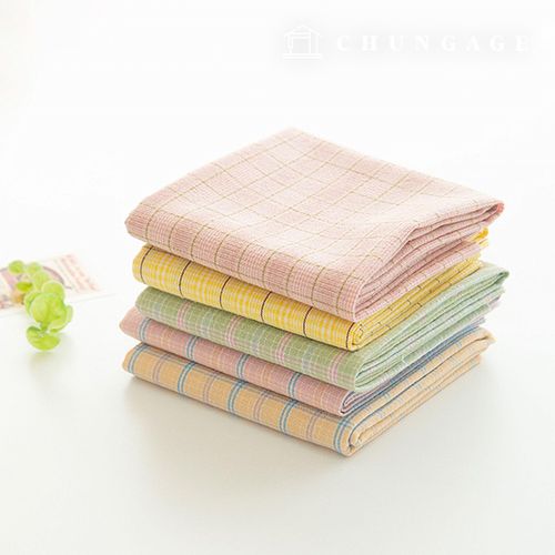 Fabric Package Cotton Fabric Piece Washing Check Vintage Pastel Harmony 5 Pack 168