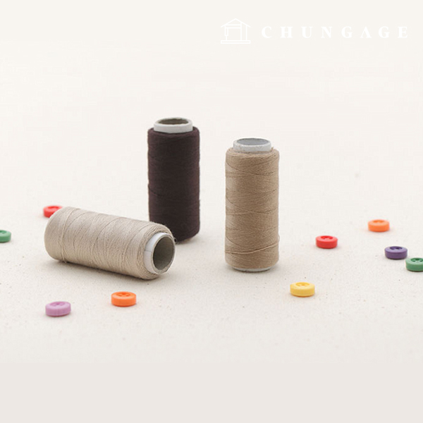 Small Sewing Room Sewing Thread Sewing Machine Thread Linen Color Natural Small Sewing Thread 3-piece Set