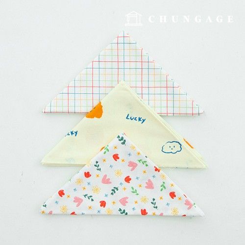 Fabric Package Cloud Flower Fabric Check Cloth Piece Cloth 3 Pack It's Package 140