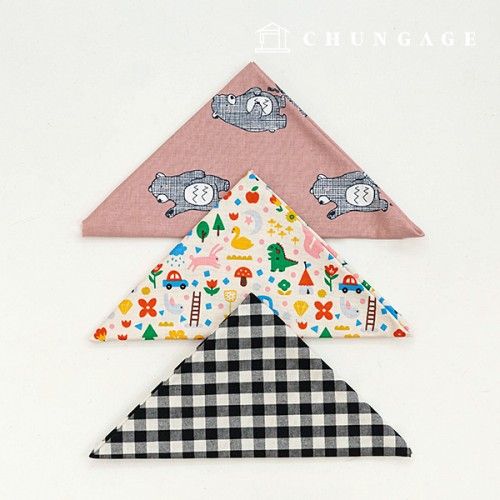 Fabric Package Zoo Group Bear Dinosaur Check Cloth Black Piece Cloth 3 Pack It's Package 127