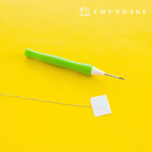 French embroidery punch needle wood plastic threader 1mm