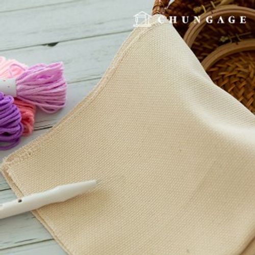 French embroidery punch needle fabric cotton natural color 2 types