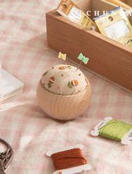 French embroidery package DIY kit textbook Flower wooden pin stick pin cushion making 31 types