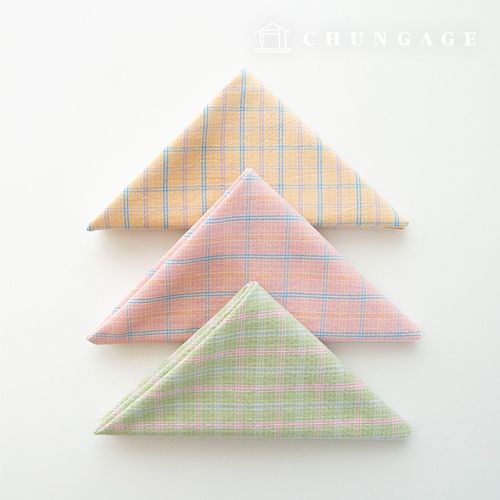 Fabric Package Cotton Fabric Piece Washing Check Vintage Pastel Harmony 3 Pack 169