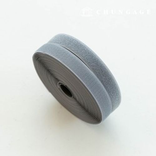 Velcro adhesive 10 roll double sided set sewing velcro tape 25mm gray