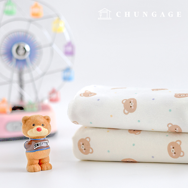 Ultrafine fabric Winter Fabric Wide Width Antibacterial and anti-inflammatory fabric Cute Bear 2 types