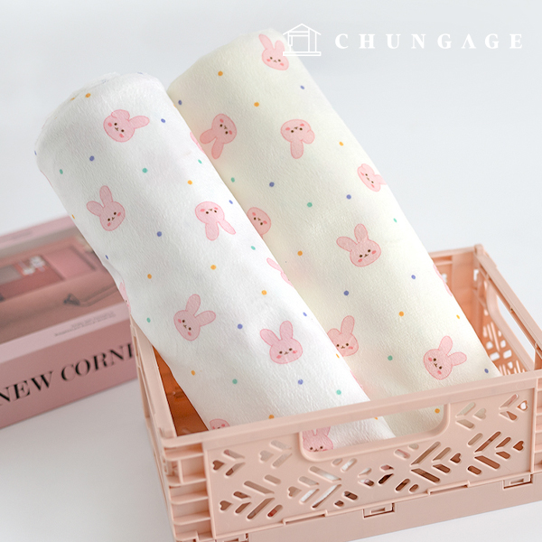 Ultrafine fabric Winter Fabric Wide Width Antibacterial and anti-inflammatory fabric Cute Bunny 2 types