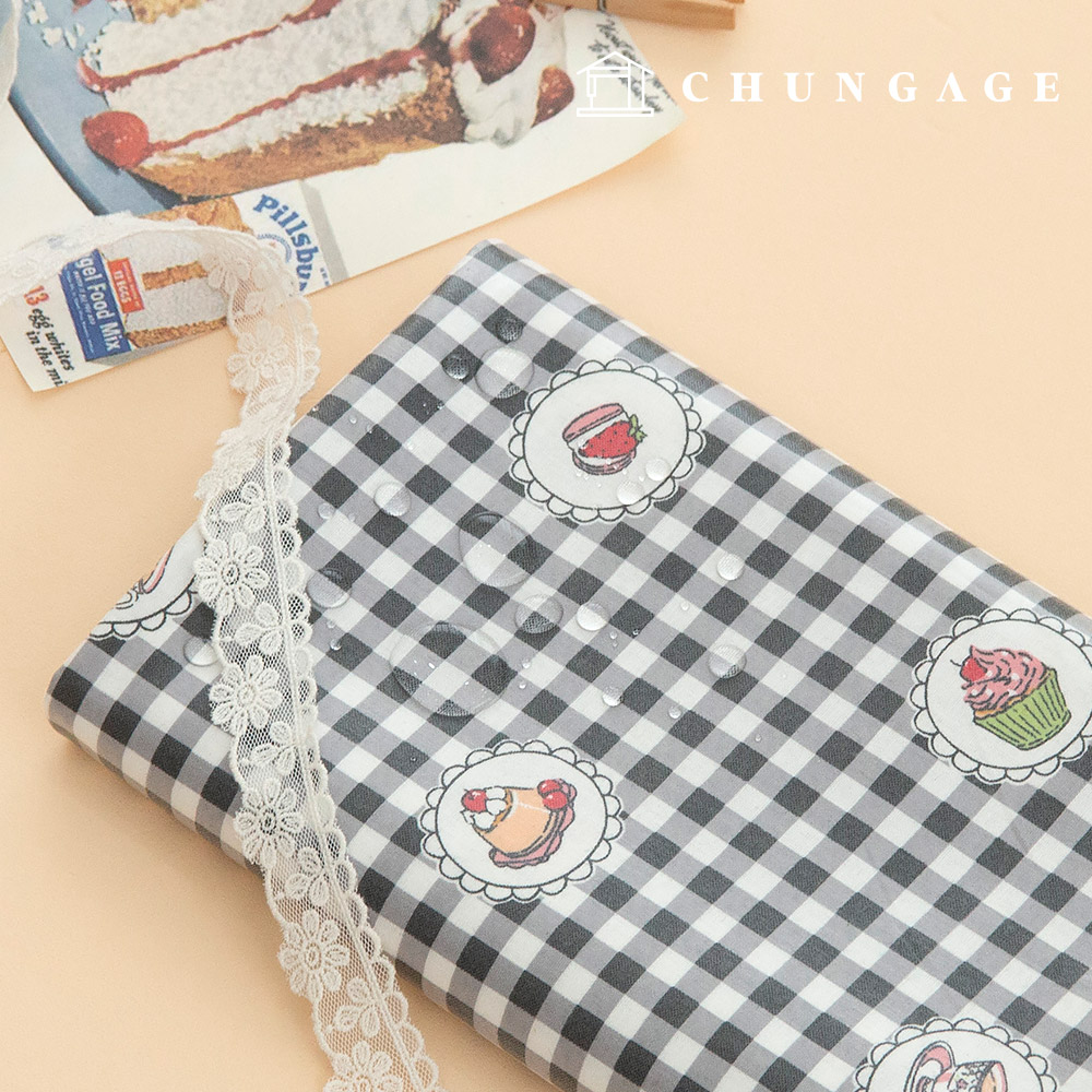 Waterproof Cloth Check Fabric Laminate TPU Waterproof Fabric Sweet Dessert